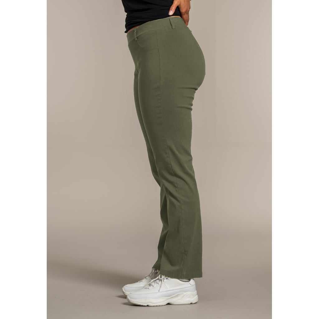 Sandgaard Pants w. wide legs Pants 1 Army Green