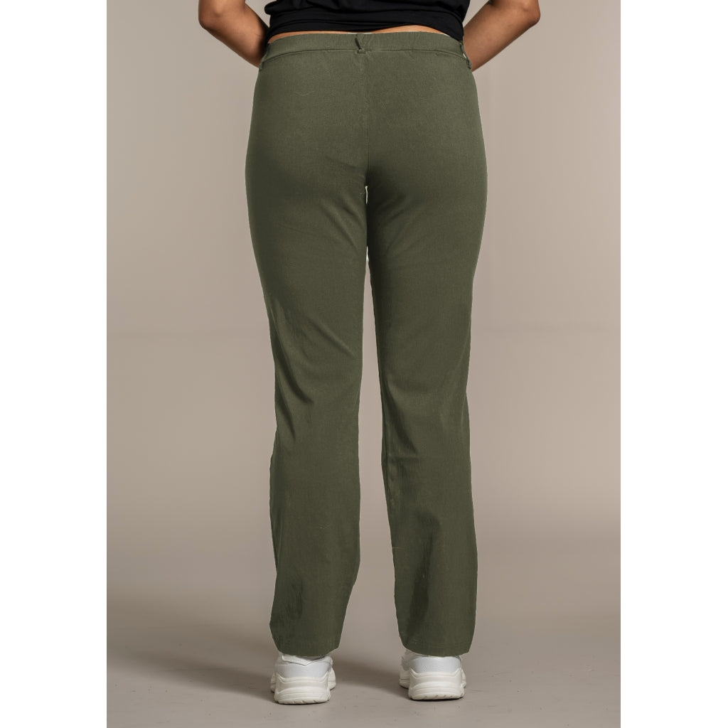 Sandgaard Pants w. wide legs Pants 1 Army Green