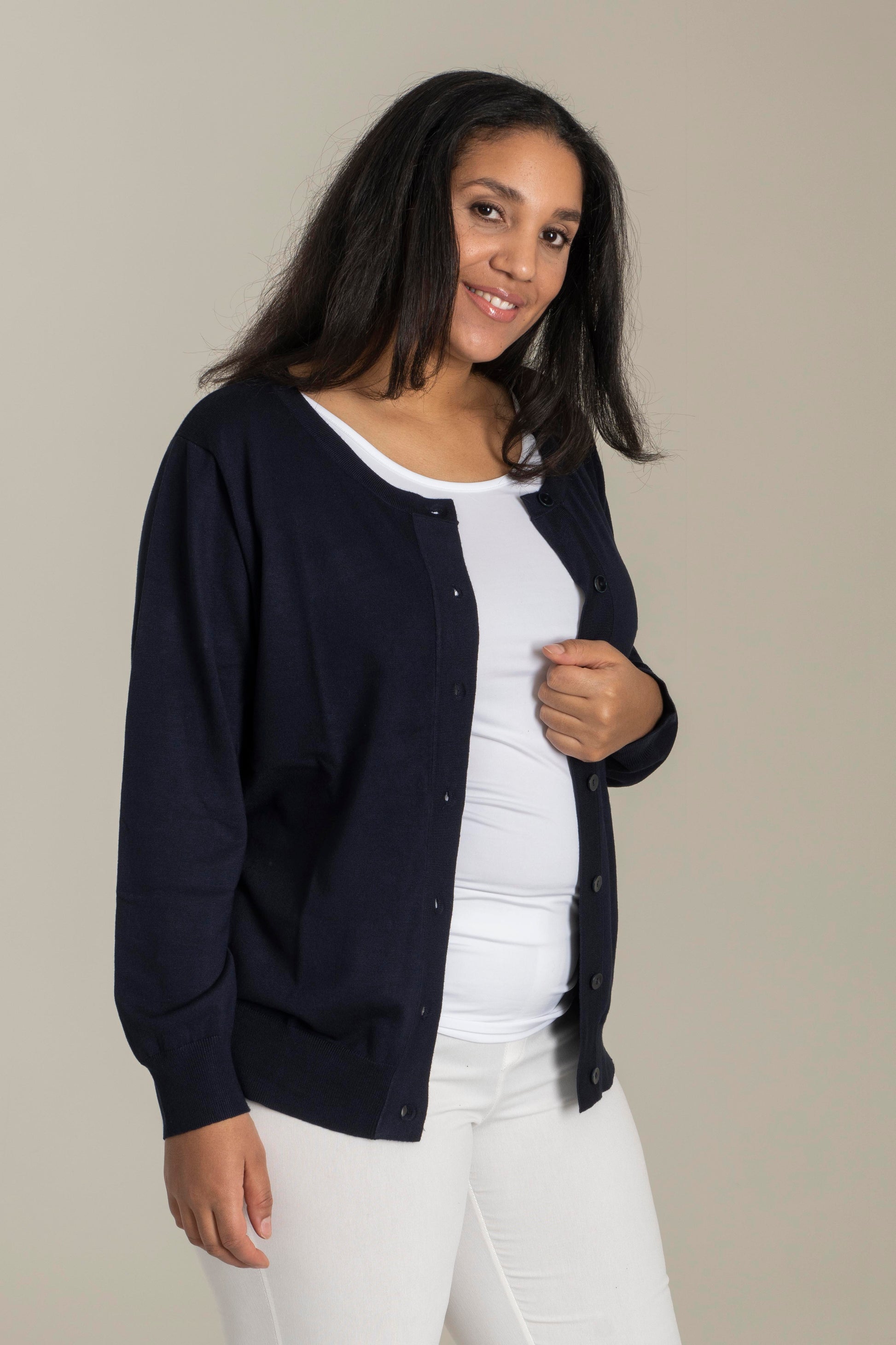 Sandgaard Short Cardigan Cardigan Dark Blue