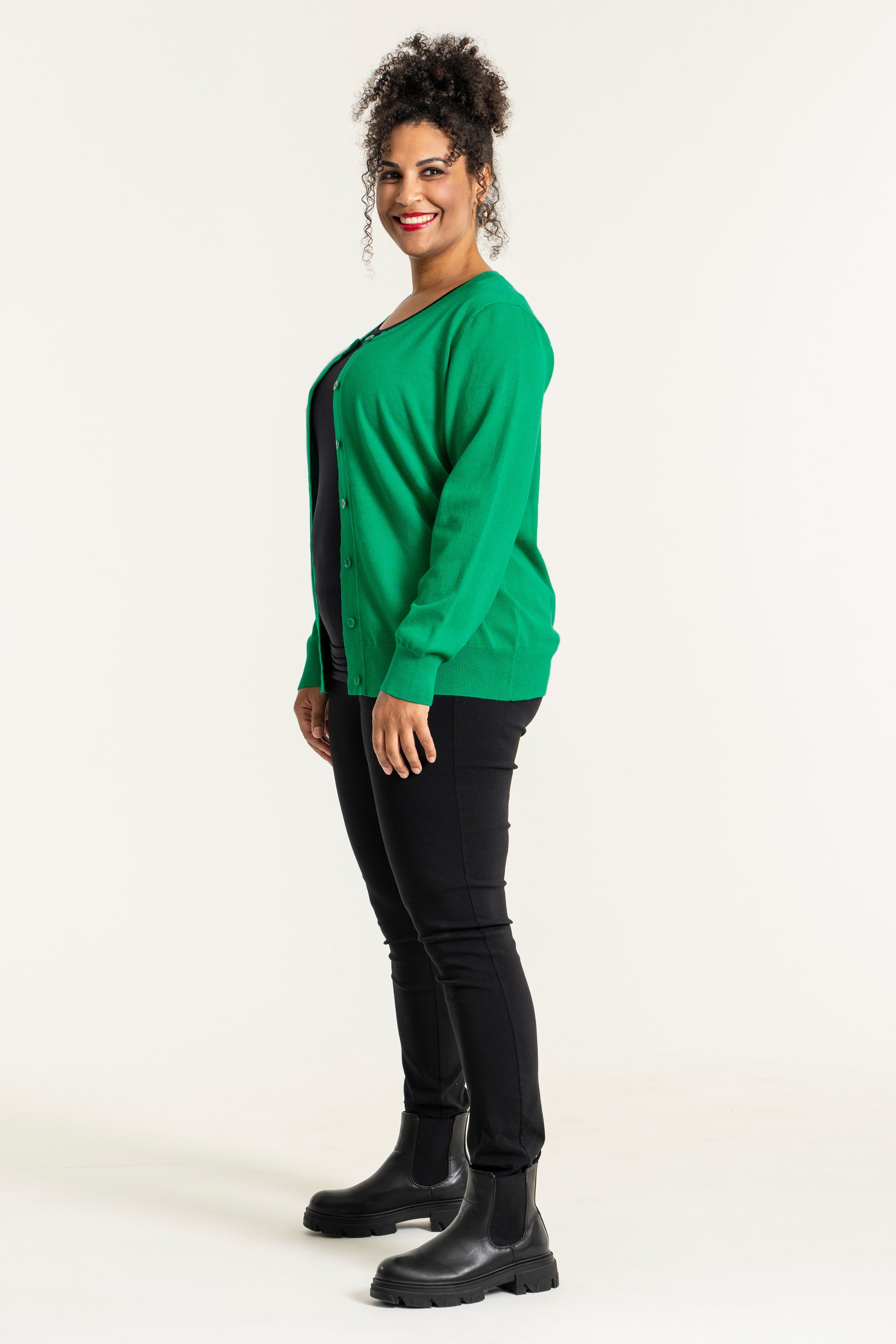 Sandgaard Short Cardigan Cardigan Grass green